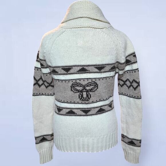 Aritzia TNA Sea to Sky Cowichan Style Lambswool Sweater - Size Large - Picture 3 of 8